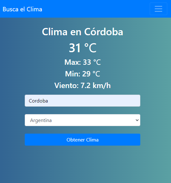 image fo app Clima React